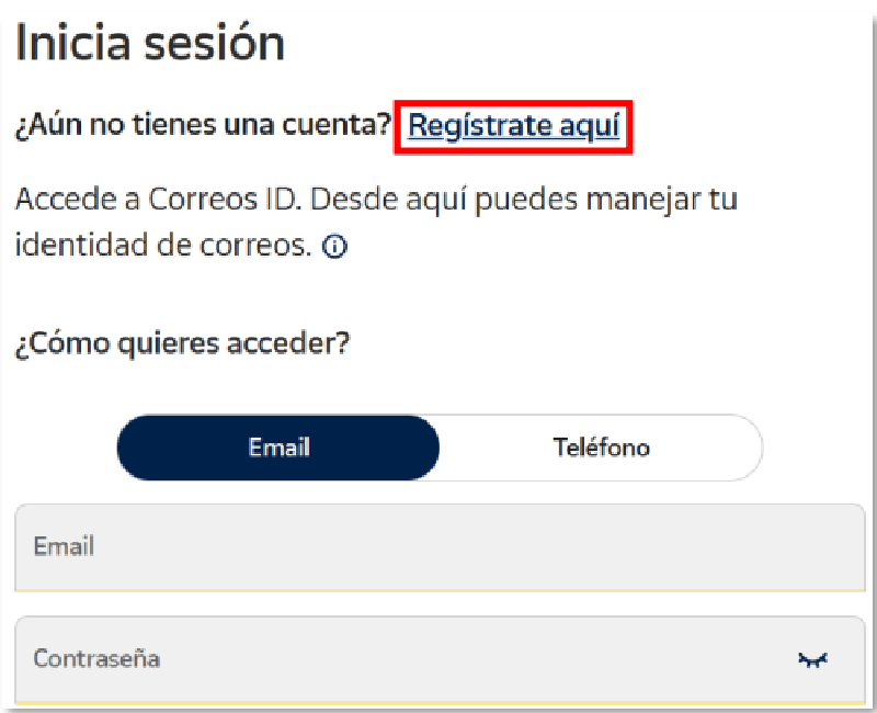 Correos ID - Regístrate aquí