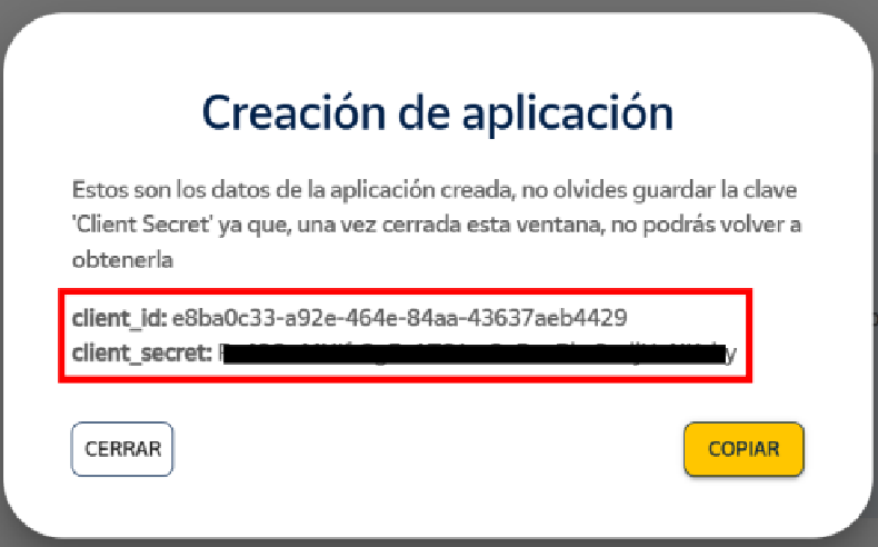 Client ID y Client Secret