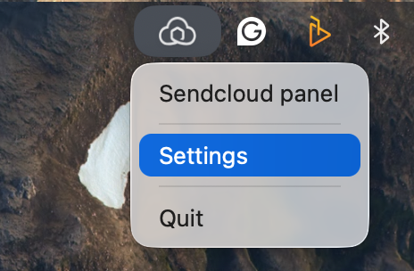 Screenshot of the Print Client menu