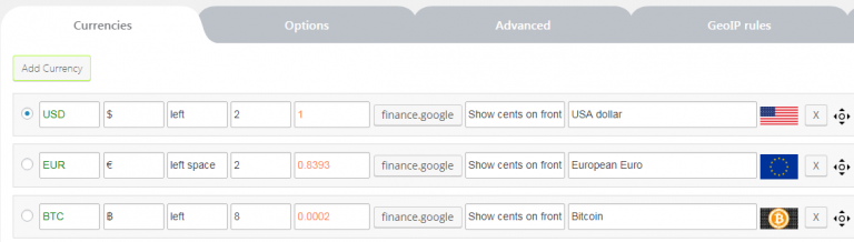 Currency Switcher