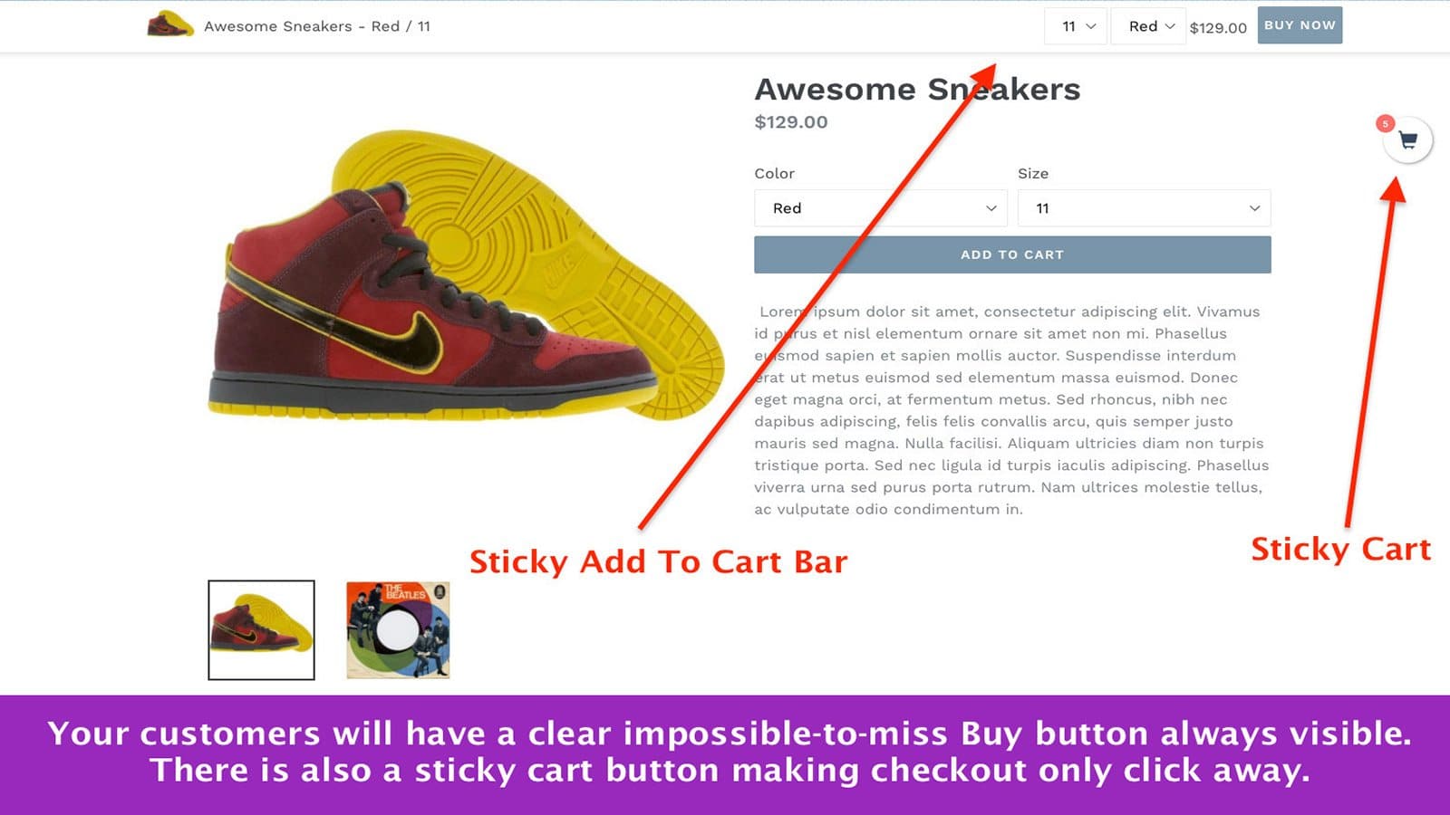sticky add to cart shopify