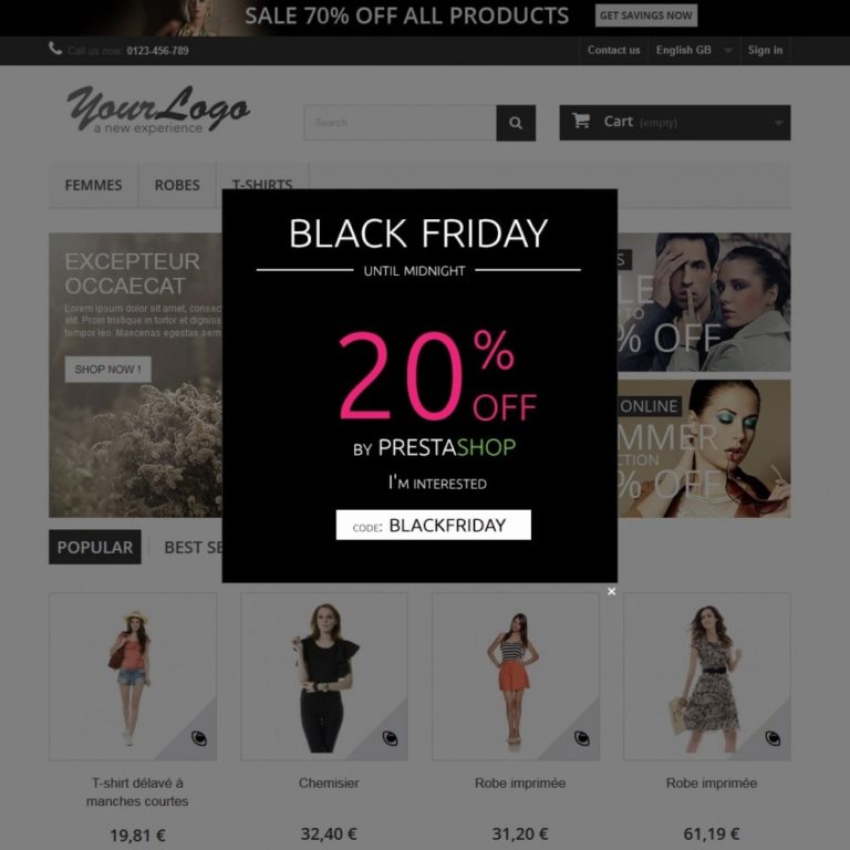 Prestashop add-ons promo popup
