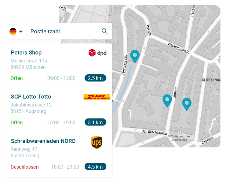 SendCloud Paketshopzustellung