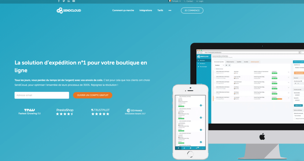 Charte graphique de Sendcloud 2017