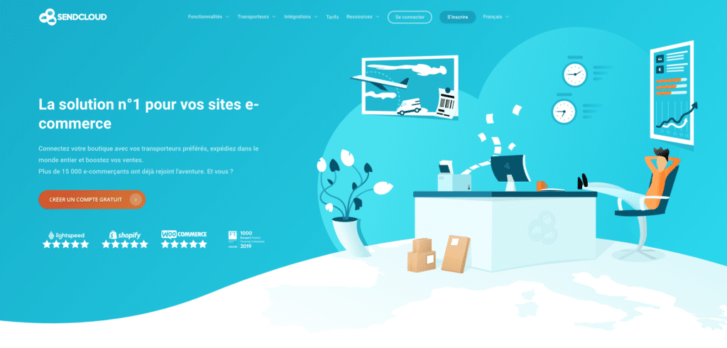 Le nouveau site de Sendcloud 2019