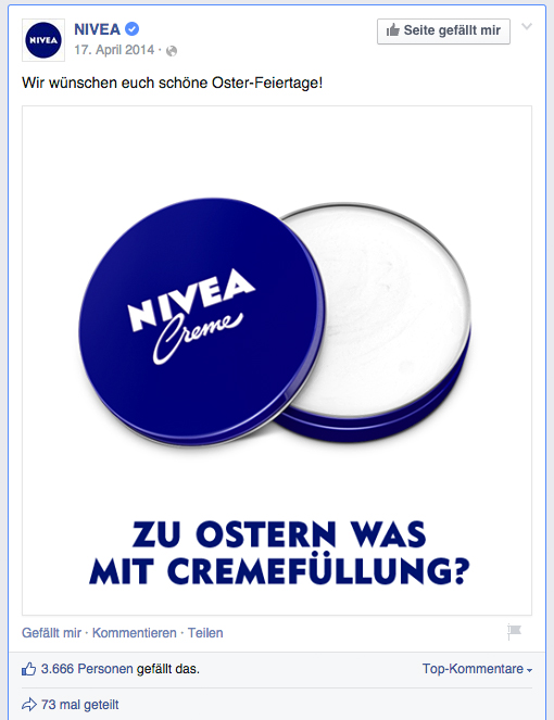 Nivea Ostern - Facebook Post