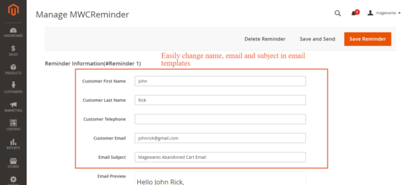 magento email