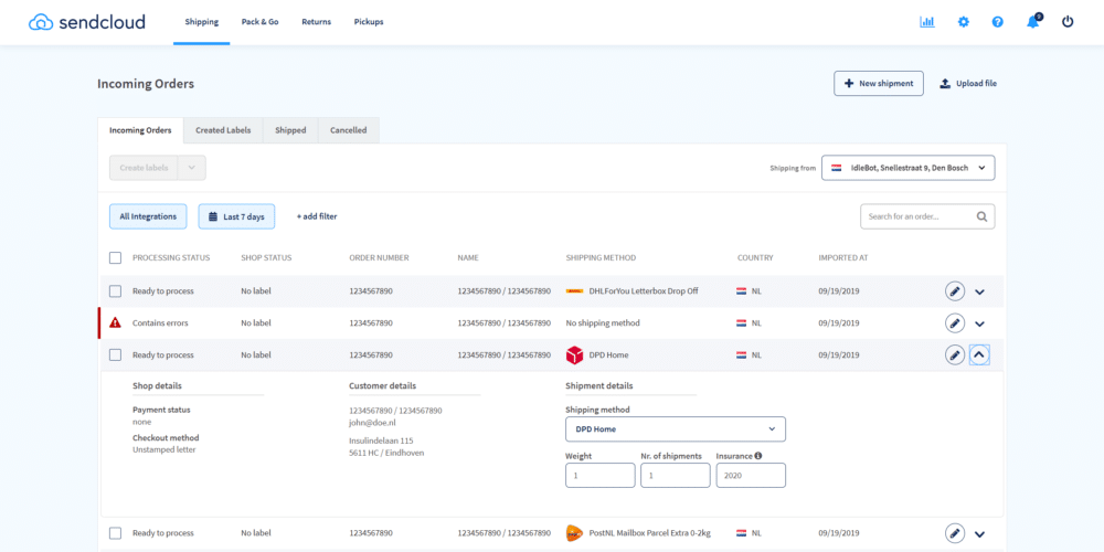 automate shipping labels