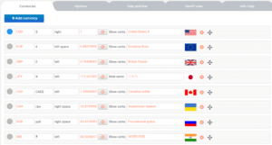 Currency switcher