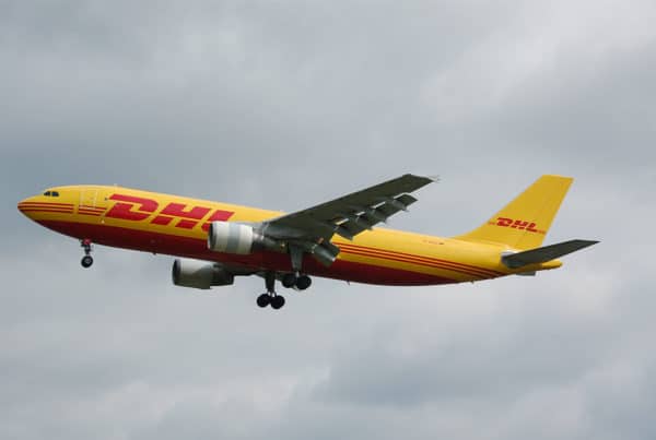 Flugzeug der Flugzeugflotte von DHL Express