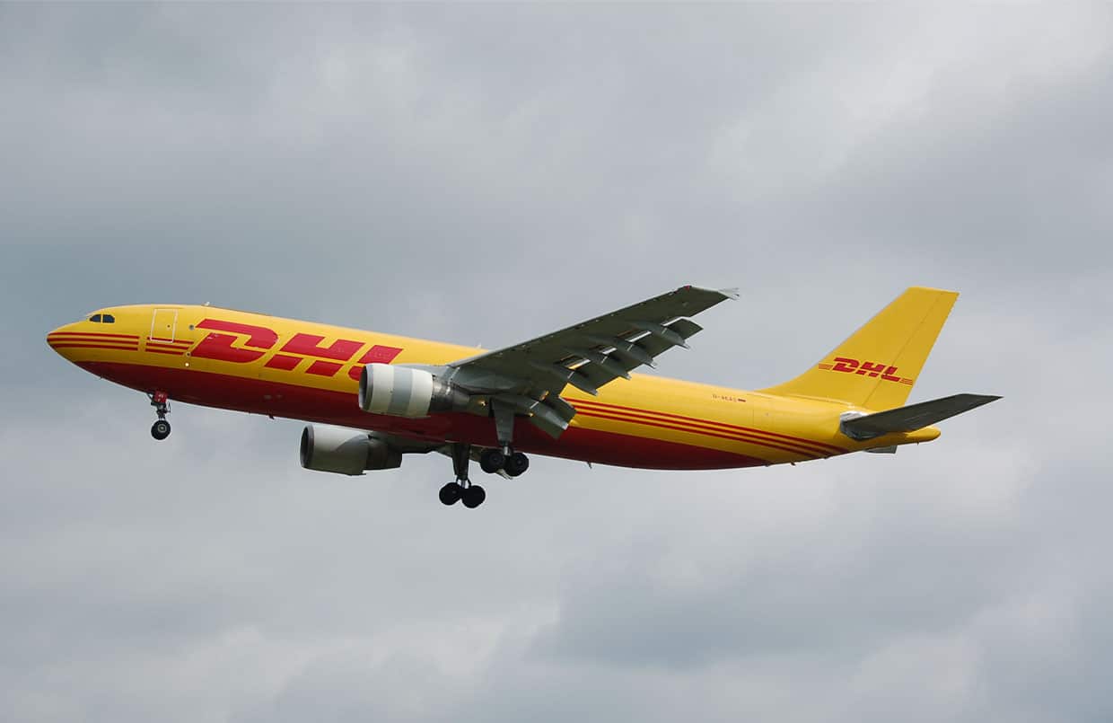 Flugzeug der Flugzeugflotte von DHL Express