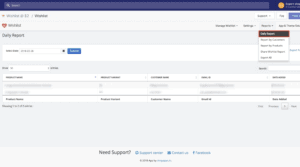 Wishlist dashboard