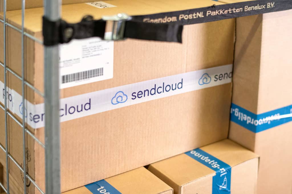 A photo of Sendcloud parcel boxes.