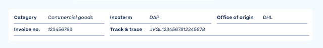 customs shipping information