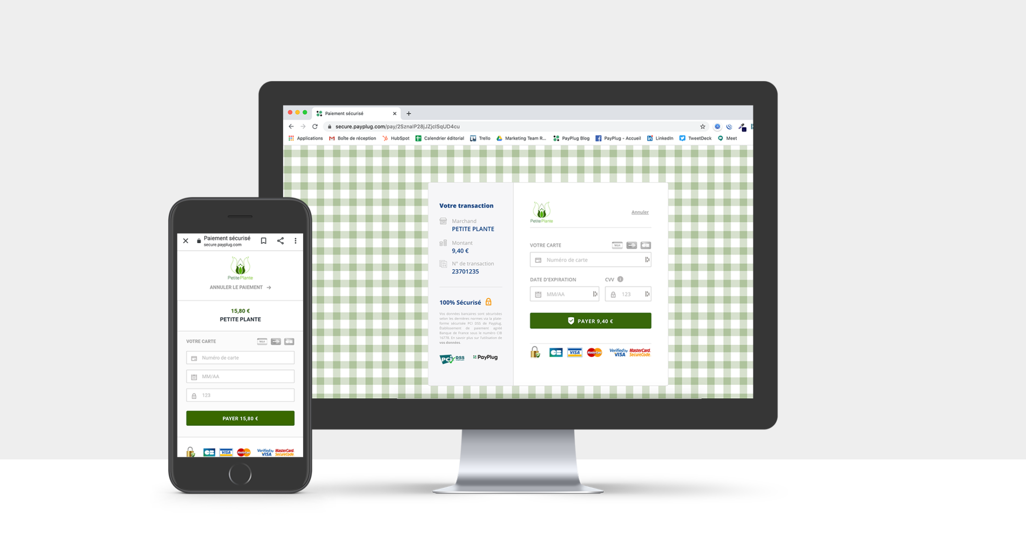 Omnicanal : page paiement PayPlug