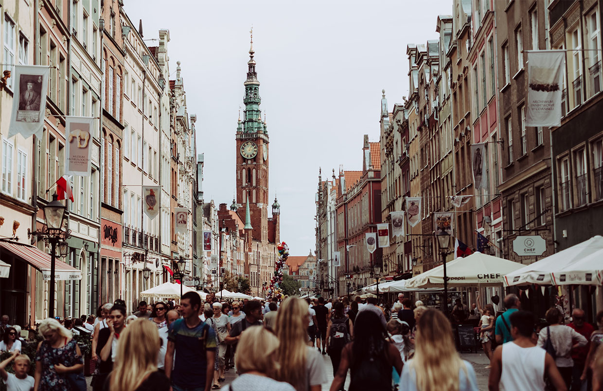Versand nach Polen: Fußgängerzone