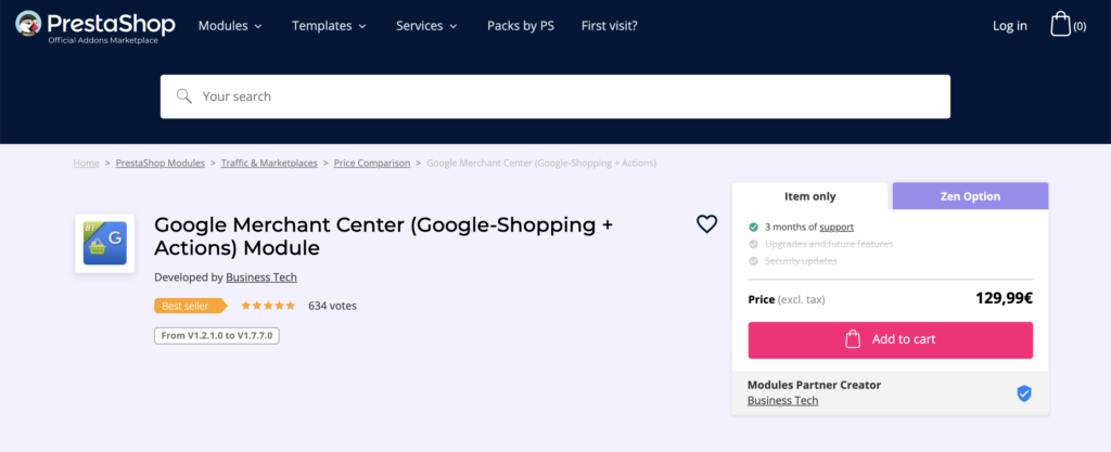 Facebook Connect Extension for your PrestaShop eCommerce - Web