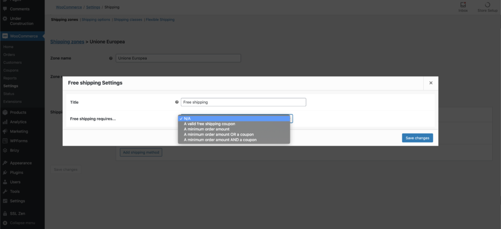 envios woocommerce gratis,