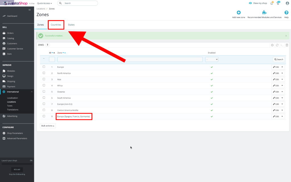 prestashop zone