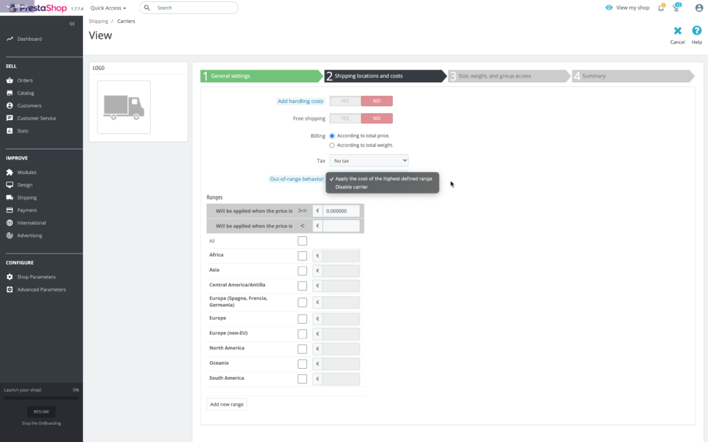 out of range prestashop