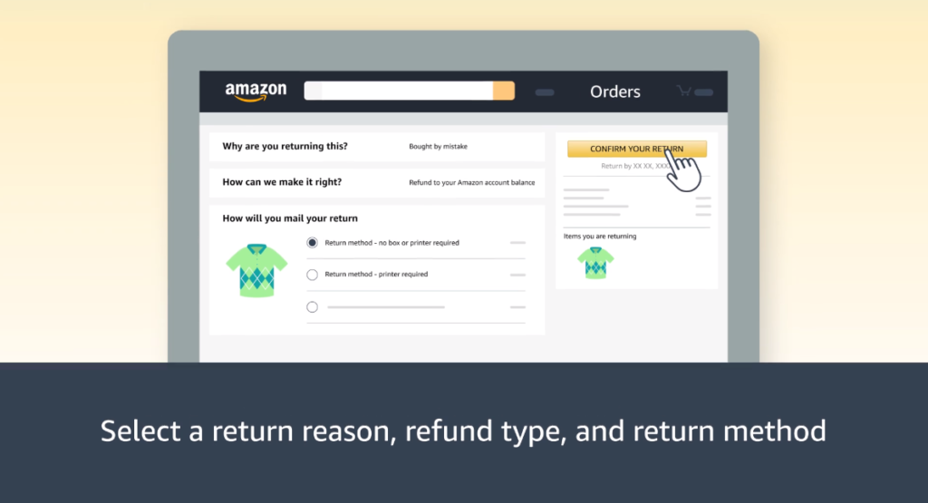 Example Amazon returns - state of e-commerce returns