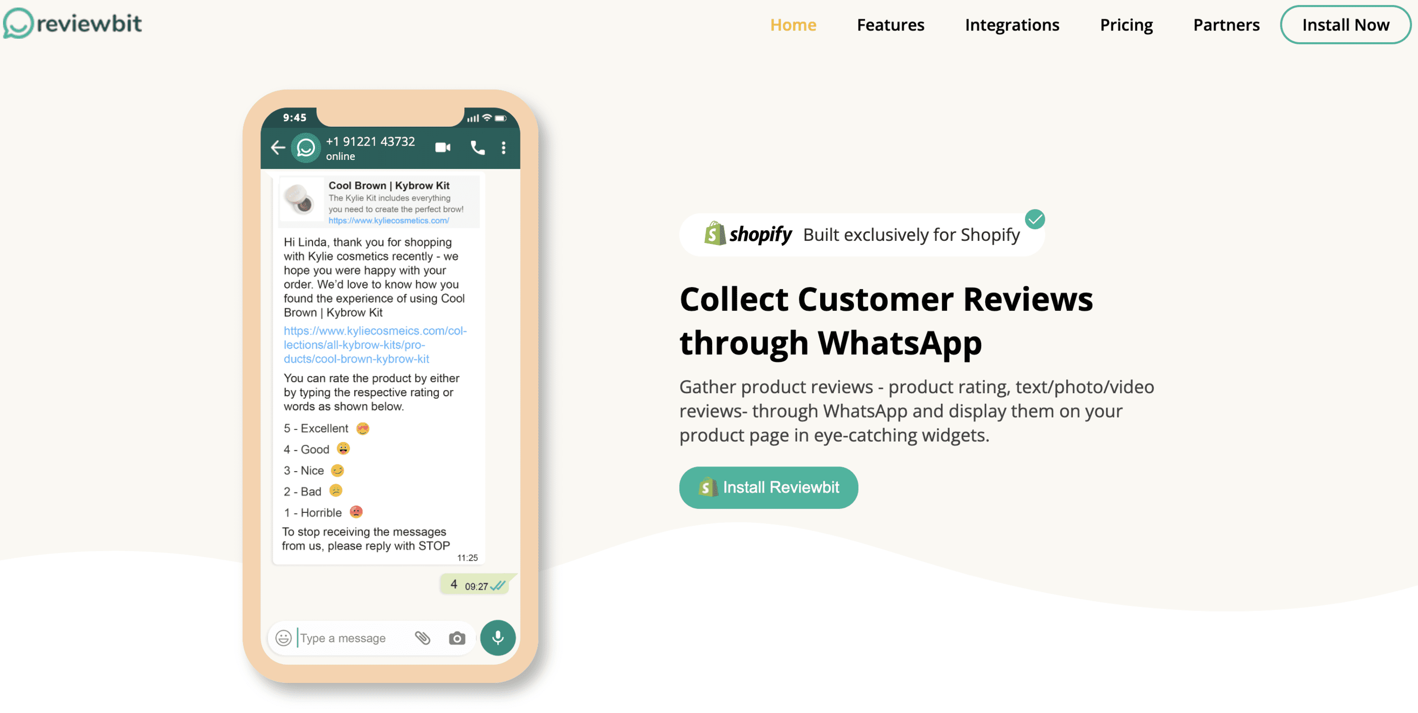 Reviewbit shopify app