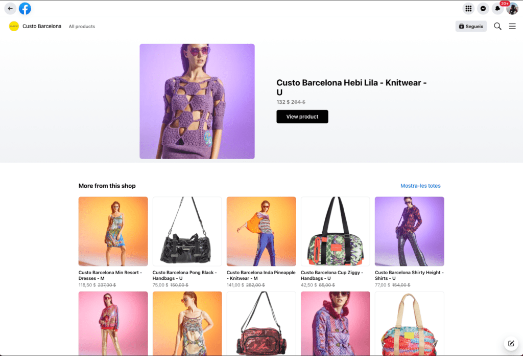 Facebook social commerce