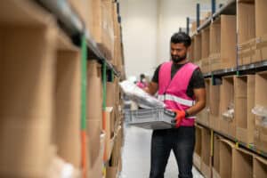 Logistieke medewerker die dankzij 3pl efficiënter werkt