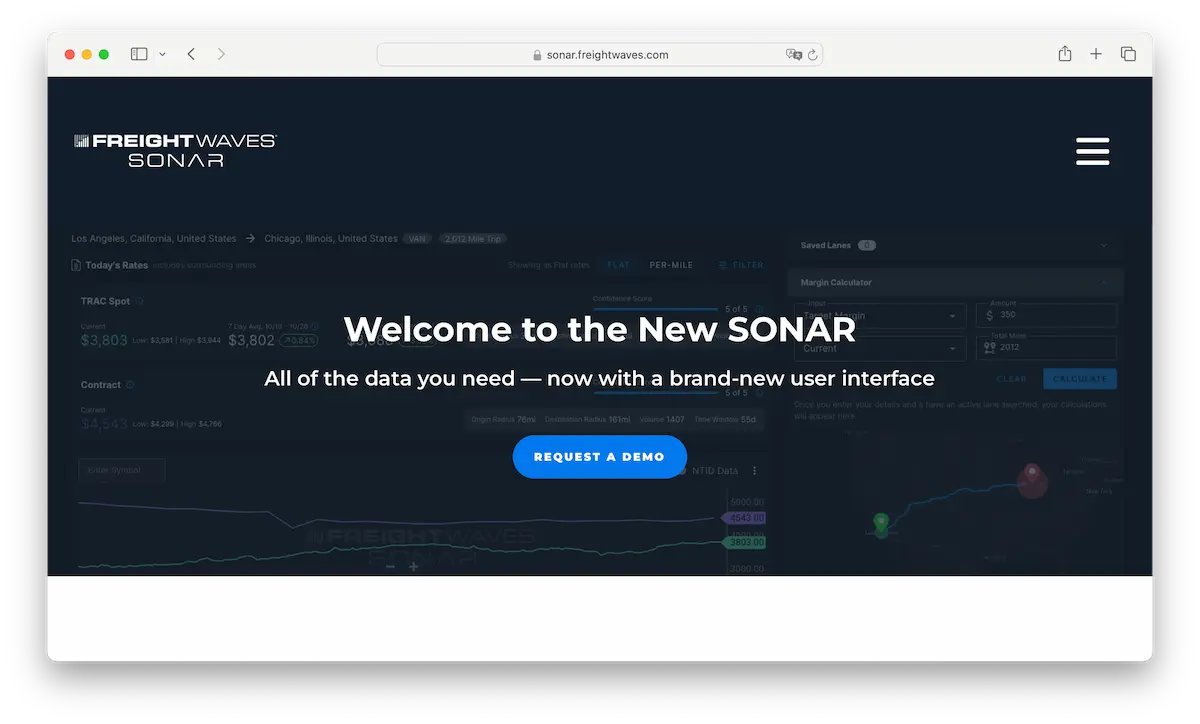 FreightWaves SONAR logistics intelligence