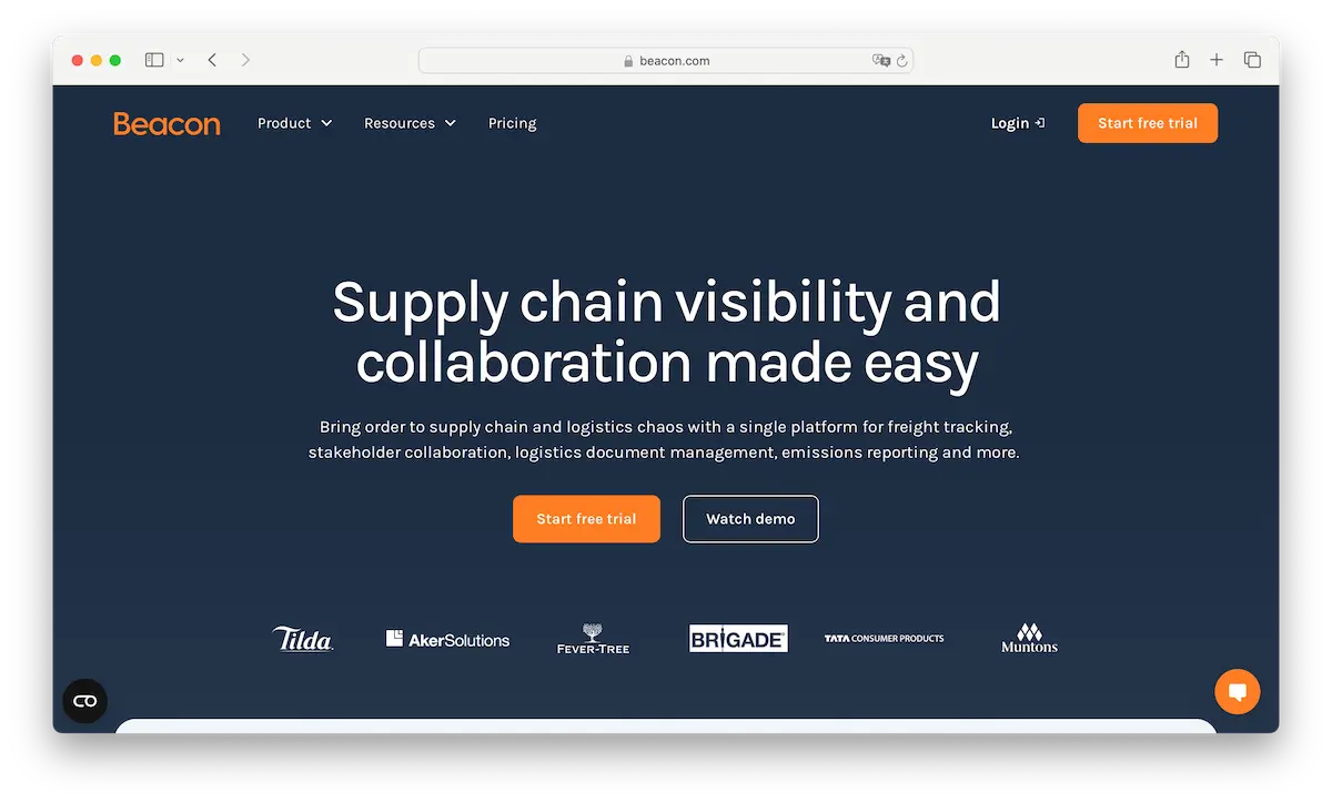 Beacon shipment tracking software