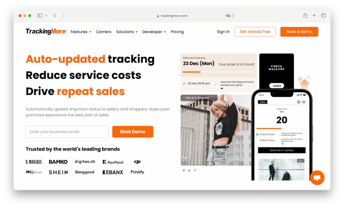 trackingmore shipment tracking software