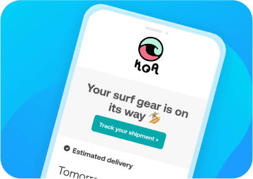 Pagina di tracking con marchio su mobile che migliora l'esperienza post-acquisto nell'ecommerce.