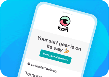 Notification de suivi de commande sur un téléphone mobile avec options de suivi