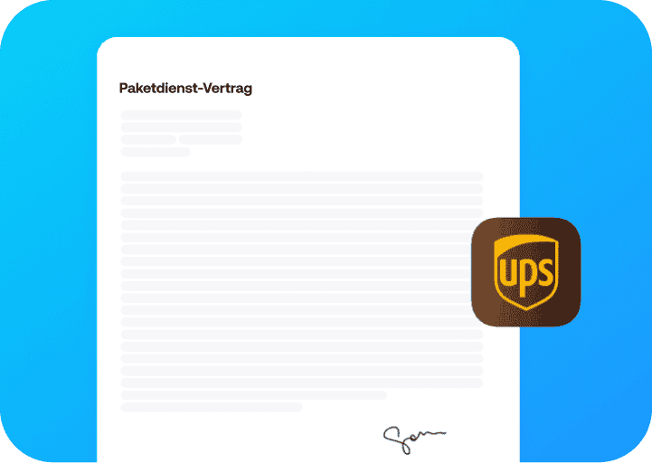 Beispielbild Paketdienst-Vertrag mit UPS
