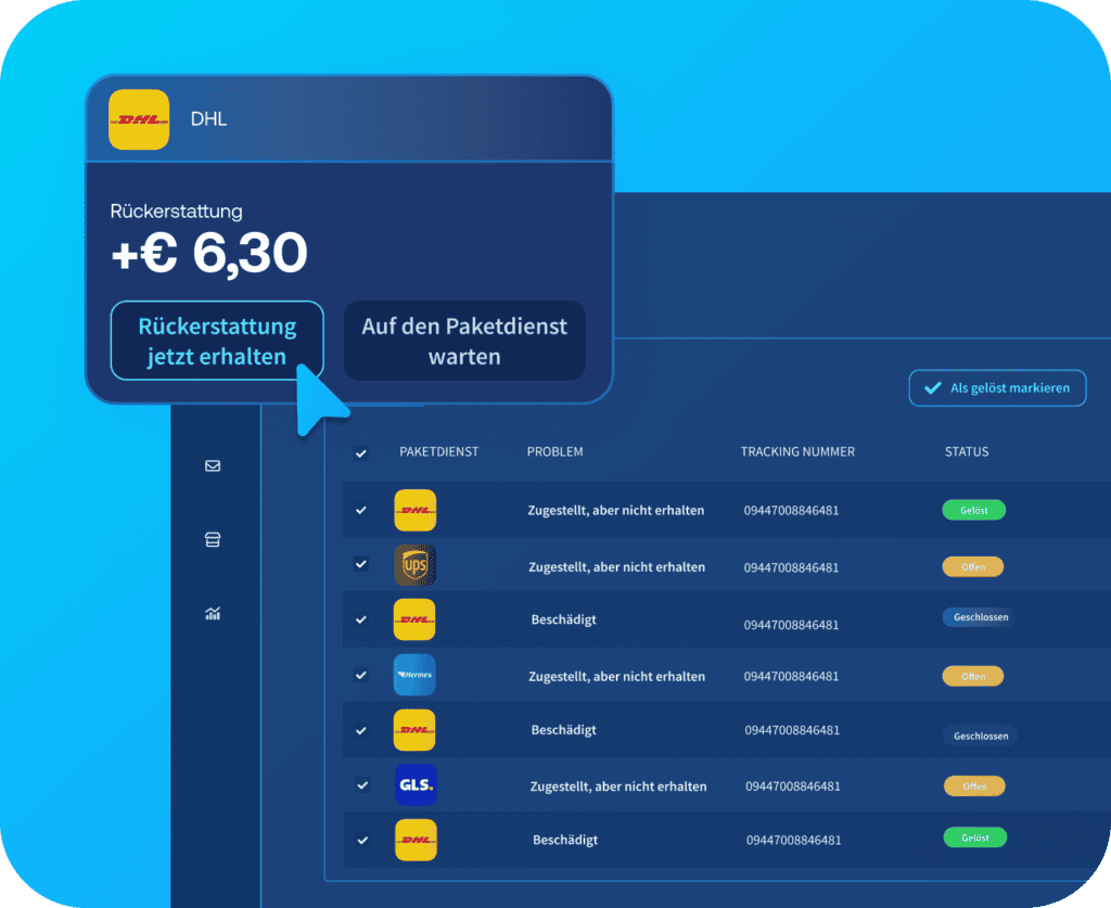 Platform Screenshot Kundenservice Automatisierung von Sendcloud