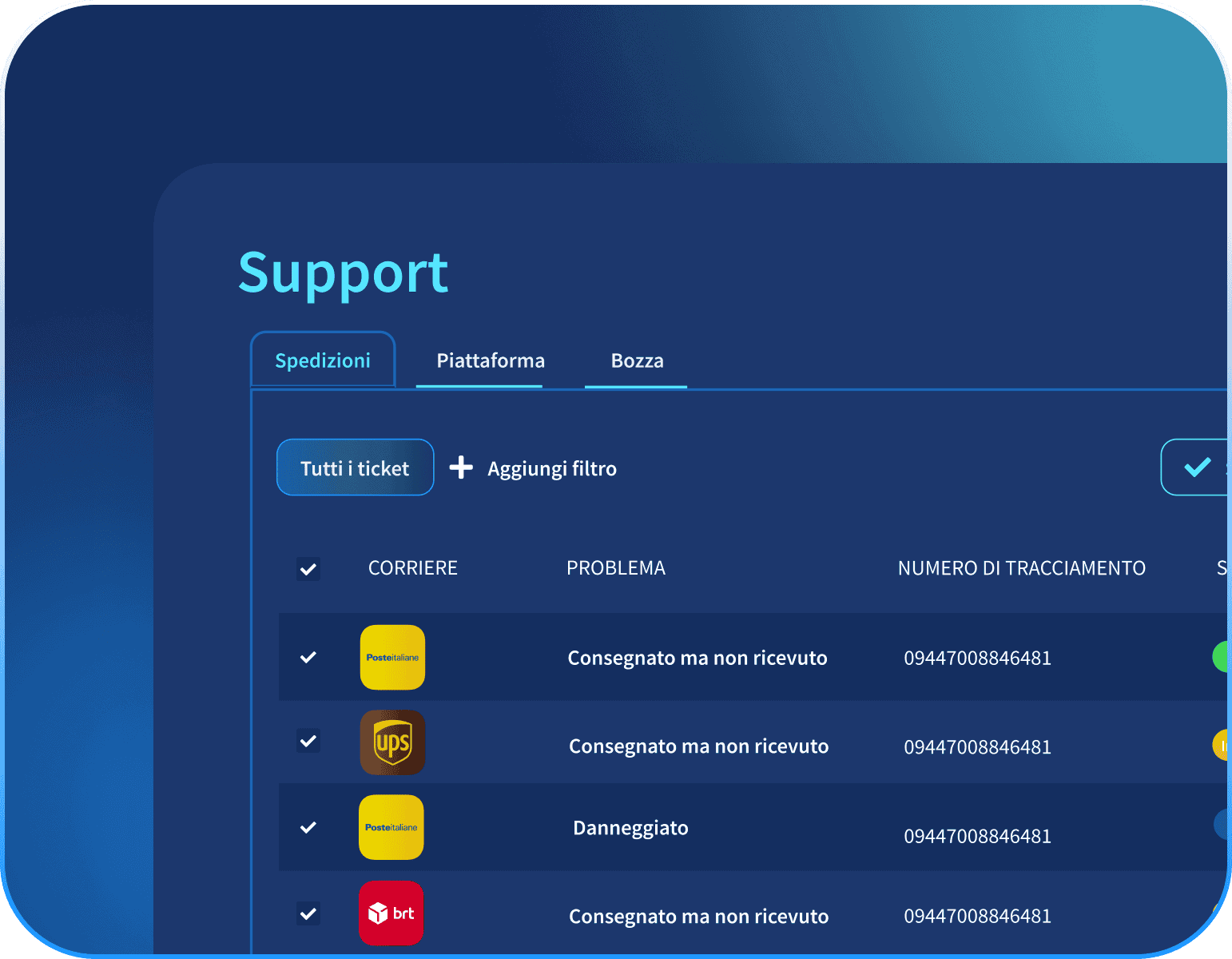gestisci problemi con support automation