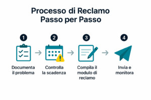 Infografica che mostra il processo dei reclami
