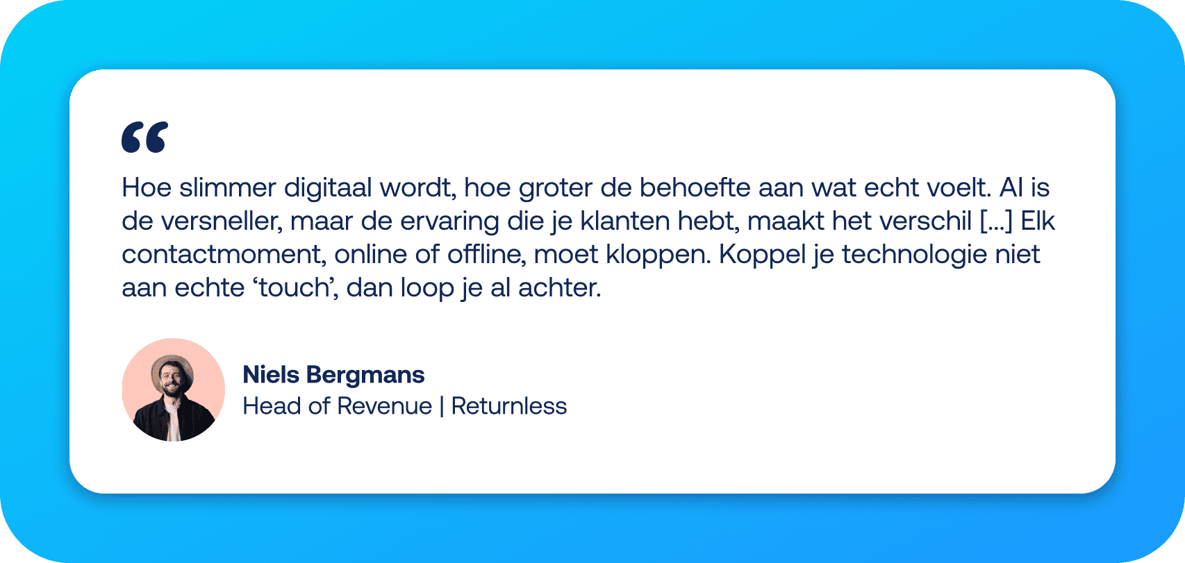 Niels Bergmans, Head of Revenue bij Returnless: De post-purchase fase wordt je loyaliteitsmotor