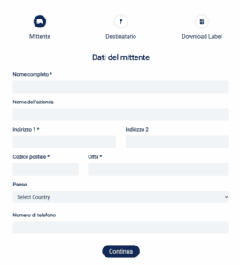 Schermata dello strumento di Sendcloud con i template per le etichette di spedizione